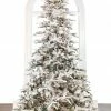 The Christmas Palace 7.5 FT SNOW PINE TREE PRE LIT CLEAR LIGHTS