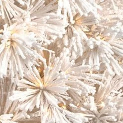 The Christmas Palace 10 FT SNOWY FLUFFY BIG PINE PRE LIT WARM WHITE LED CHRISTMAS TREES