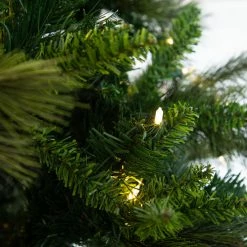 The Christmas Palace CHRISTMAS TREES 9 FT BELGIUM MIX TREE PRE LIT WARM WHITE LED LIGHTS