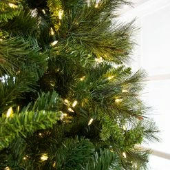 The Christmas Palace CHRISTMAS TREES 7.5 FT BELGIUM DELUXE MIX TREE PRE LIT WARM WHITE LED LIGHTS