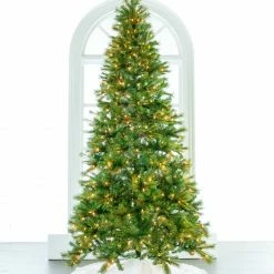The Christmas Palace CHRISTMAS TREES 7.5 FT CHARLESTON SLIM TREE PRE LIT CLEAR LIGHTS