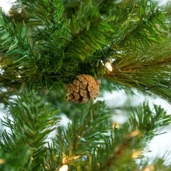 The Christmas Palace CHRISTMAS TREES 7.5 FT CHARLESTON SLIM TREE PRE LIT CLEAR LIGHTS