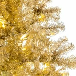 The Christmas Palace 7.5 FT ROSE GOLD TREE PRE LIT CHRISTMAS TREES