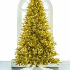 The Christmas Palace 9 FT LASER GOLD TREE PRE LIT WARM WHITE LED LIGHTS CHRISTMAS TREES