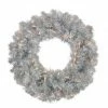 The Christmas Palace Wreaths 24" LASER SILVER WREATH PRELIT 50 LED CLEAR LIGHTS