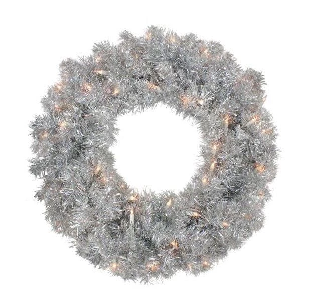 Top 10 π The β Christmas Palace Wreaths 24" LASER SILVER WREATH PRELIT 50 LED CLEAR LIGHTS 𧨠1 The Christmas Palace Wreaths 24" LASER SILVER WREATH PRELIT 50 LED CLEAR LIGHTS