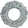 The Christmas Palace 30" LASER SILVER WREATH PRELIT 100 LED CLEAR LIGHTS