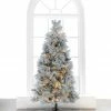The Christmas Palace 9 FT CRYSTAL FLOCKED TREE PRE LIT WARM WHITE LED CHRISTMAS TREES