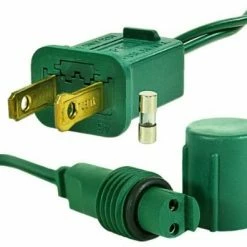The Christmas Palace CHRISTMAS LIGHTS GREEN COAXIAL RECTIFIED PLUG FOR COAXIAL LIGHTS