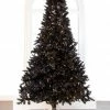 The Christmas Palace 9 FT BLACK TINSEL TREE PRE LIT WARM WHITE LED CHRISTMAS TREES