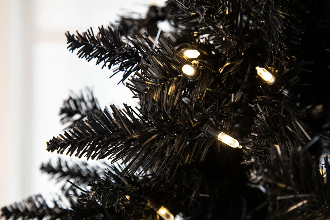 Best Sale π The π Christmas Palace 7.5 FT BLACK TINSEL TREE PRE LIT WARM WHITE LED β 2 The Christmas Palace 7.5 FT BLACK TINSEL TREE PRE LIT WARM WHITE LED