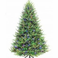 The Christmas Palace CHRISTMAS TREES 7.5 FT KENTUCKY FIR TREE PRE LIT MULTI COLOR LED