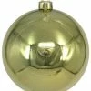 The Christmas Palace Christmas Ornaments 4" GOLD SHINY SHATTERPROOF BALLS SET OF 36