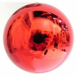 The Christmas Palace 4" SHINY RED SHATTERPROOF BALL SET OF 36