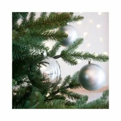 The Christmas Palace Shatterproof & Glass Sets 4" SHINY & MATTE SILVER BALL ORNAMENTS SET OF 24