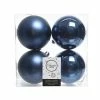 The Christmas Palace 4" SHINY & MATTE NIGHT BLUE BALL ORNAMENTS SET OF 24