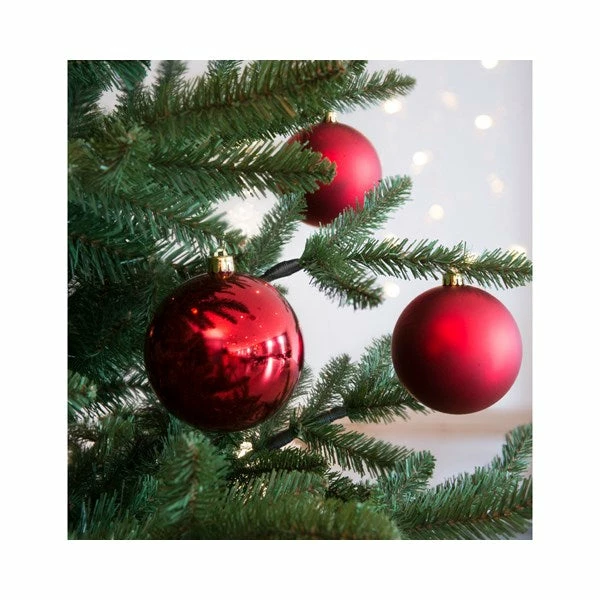 Wholesale β The π Christmas Palace 4" SHINY & MATTE RED BALL ORNAMENTS SET OF 24 π 2 The Christmas Palace 4" SHINY & MATTE RED BALL ORNAMENTS SET OF 24