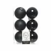 The Christmas Palace 3" SHINY & MATTE BLACK BALL ORNAMENTS SET OF 36