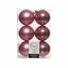 The Christmas Palace 3" SHINY & MATTE VELVET PINK ORNAMENTSET OF 36