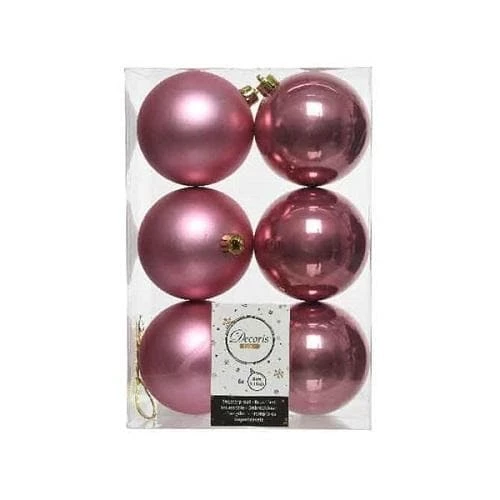 Promo π The π Christmas Palace 3" SHINY & MATTE VELVET PINK ORNAMENTSET OF 36 π 1 The Christmas Palace 3" SHINY & MATTE VELVET PINK ORNAMENTSET OF 36