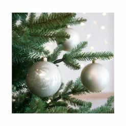 The Christmas Palace 4" SHINY & MATTE PEARL BALL ORNAMENTS SET OF 24