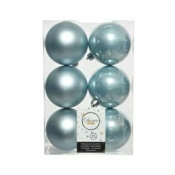 The Christmas Palace 3" SHINY & MATTE MISTY BLUE BALL ORNAMENTS SET OF 36