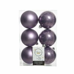 The Christmas Palace 3" SHINY & MATTE HEATHER BALL ORNAMENTS SET OF 36 Shatterproof & Glass Sets