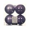 The Christmas Palace Shatterproof & Glass Sets 4" SHINY & MATTE HEATHER BALL ORNAMENTS SET OF 24