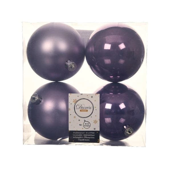 Outlet π₯ The π Christmas Palace Shatterproof & Glass Sets 4" SHINY & MATTE HEATHER BALL ORNAMENTS SET OF 24 π 1 The Christmas Palace Shatterproof & Glass Sets 4" SHINY & MATTE HEATHER BALL ORNAMENTS SET OF 24