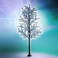 The Christmas Palace OVERSIZED DECOR 13 FT DYNAMIC LED PURE WHITE & BLUE CHERRY BLOSSOM TREE