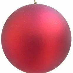 The Christmas Palace 6" RED MATTE BALL SET OF 6 Yuletide Traditions