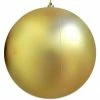 The Christmas Palace 8" GOLD MATTE BALL SET OF 6