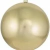 The Christmas Palace 12" GILDED GOLD BALL ORNAMENT SET OF 2