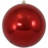 The Christmas Palace Shatterproof & Glass Sets 12" SONIC RED BALL ORNAMENT SET OF 2