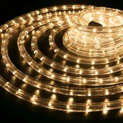 The Christmas Palace CHRISTMAS LIGHTS 150 FT LED WARM WHITE ROPE LIGHT FLEX, 1/2" DIAMETER