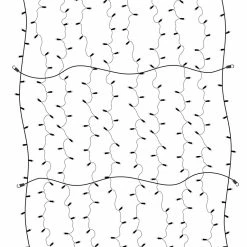 The Christmas Palace PURE WHITE LED TRUNK LIGHT GRAY NET 10 FT X 36"-70"