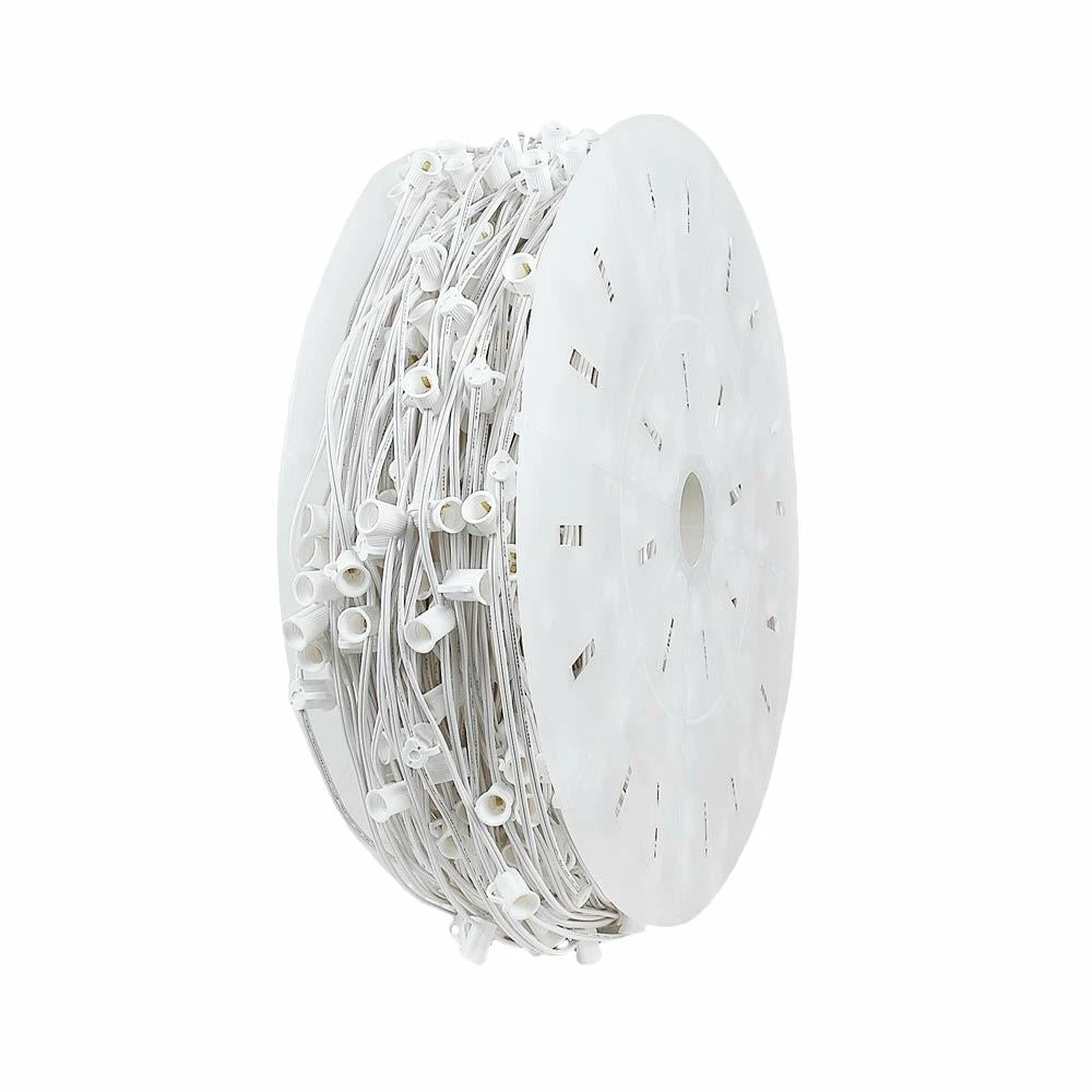 Cheap π The π Christmas Palace π Christmas LIGHTS 1000 FT C9 ROLL WHITE WIRE 12" SPACING E17 BASE π 1 The Christmas Palace CHRISTMAS LIGHTS 1000 FT C9 ROLL WHITE WIRE 12" SPACING E17 BASE