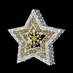 The Christmas Palace 8 X 8 FT WARM WHITE LED STAR 120V