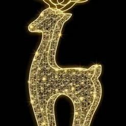 The Christmas Palace 3 X 7 FT LED WHITE REINDEER 120V OVERSIZED DECOR