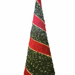 The Christmas Palace OVERSIZED DECOR 13 FT 1300 LED WARM WHITE CONE TREE WITH FLASHING LIGHTS