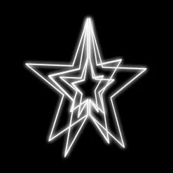 The Christmas Palace 4 FT FREEDOM STAR 3D COOL WHITE LED 120V