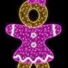 The Christmas Palace OVERSIZED DECOR 6 FT X 5 FT GINGERBREAD GIRL LED PHOTO OP