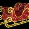 The Christmas Palace OVERSIZED DECOR 8 FT X 3 FT X 4 FT RED & WARM WHITE SLEIGH LED STRING & ROPE LIGHT 120V