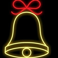 The Christmas Palace 2 FT X 1.5 FT RED & WARM WHITE LED BELL
