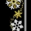 The Christmas Palace OVERSIZED DECOR 7 FT X 2.5 FT WARM WHITE & COOL WHITE SNOWFLAKE POLE BANNER