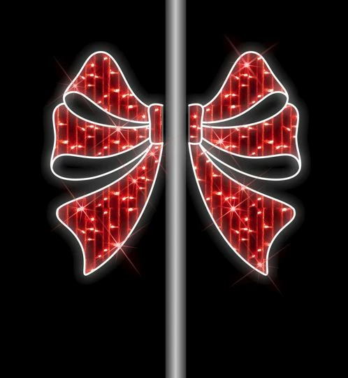 Budget π The π Christmas Palace OVERSIZED DECOR 4 FT X 2 FT WHITE & RED LED BOW POLE BANNER π 1 The Christmas Palace OVERSIZED DECOR 4 FT X 2 FT WHITE & RED LED BOW POLE BANNER