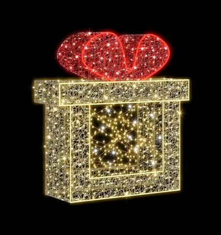 Brand new 𧨠The π Christmas Palace OVERSIZED DECOR 4 FT X 10" X 5 FT LED WARM WHITE GIFT BOX WITH RED BOW π 1 The Christmas Palace OVERSIZED DECOR 4 FT X 10" X 5 FT LED WARM WHITE GIFT BOX WITH RED BOW