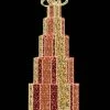 The Christmas Palace 5 FT X 5 FT X 11 FT RED & GOLD 5 TIER GIFTS OVERSIZED DECOR