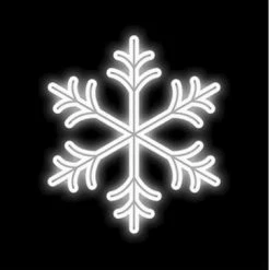 The Christmas Palace OVERSIZED DECOR 2 FT X 1.5 FT WHITE LED SNOWFLAKE