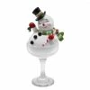 The Christmas Palace 5" RETRO SNOWMAN IN A MARTINI GLASS